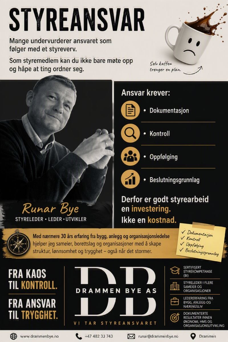 Drammen Bye AS leverer godt faglig skolerte styreledere
